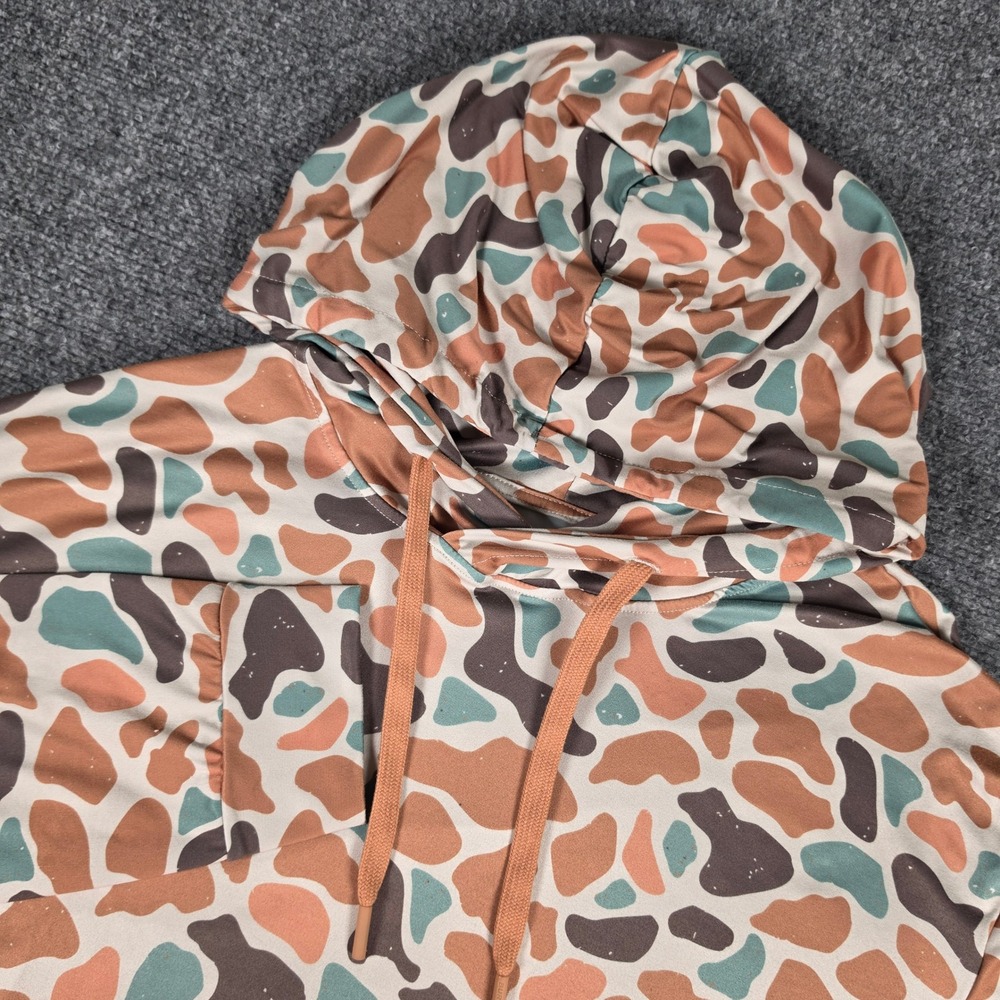 Burlebo Performance Hoodie Men L Bayside Camo Long Sleeve Stretch Pullover